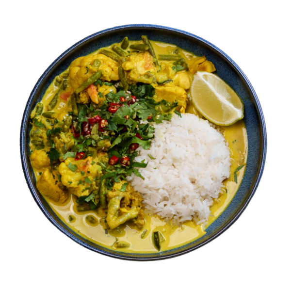 Indische Curry Bowl mit Poulet