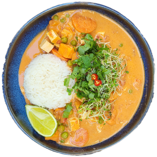 Gelbe Curry Bowl mit Tofu (Vegan)